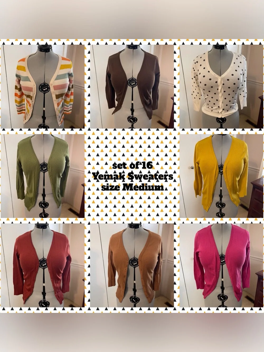READ description Lot of 16 Size M Yemak Sweaters
